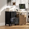 HOMCOM 3 Drawer File Cabinet with Silent Slides, Vertical Filing