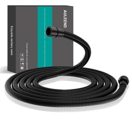 AULEEND，78 inch，encrypted shower hose 304 stainless steel metal - Extra long shower hose -（Universal Connection G 1/2" x 1/2")（Matte Black）