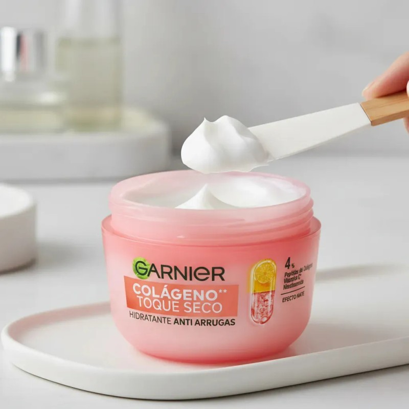 Gel Hidratante Toque Seco Antiarrugas Con Colágeno 85g Garnier