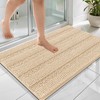 OLANLY Thick Bathroom Rugs 36x24, Extra Soft Absorbent Chenille Striped