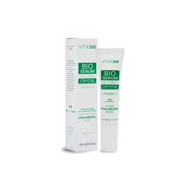 Vitae365 - Face Serum with Organic Hyaluronic Acid, Pocket Format 15 ml - Made in Italy - Highly Concentrated - Anti-Wrinkle Serum for the Face, Neck and Eye Area - Vegan - Vitamin C, E