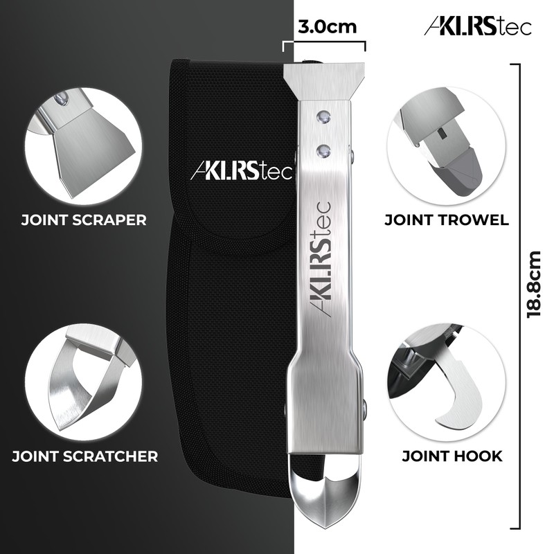 KLRStec Professional Caulking Tool [100% Stainless Steel] 4 in 1