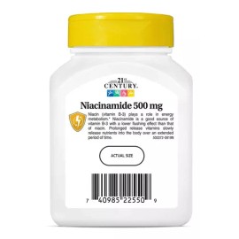 **Niacinamida 500 mg Tabletas** 21st Century, Sin Sabor