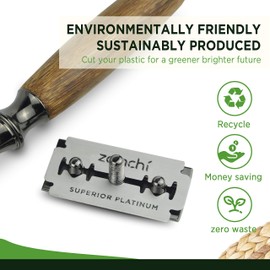 Double Edge Razor Blades, 100 Counts Safety Razor blades for Shaving, Platinum Stainless Steel Shaving Blades for Men and Women, Fits Most Standard Double Razors-Cartons of 5