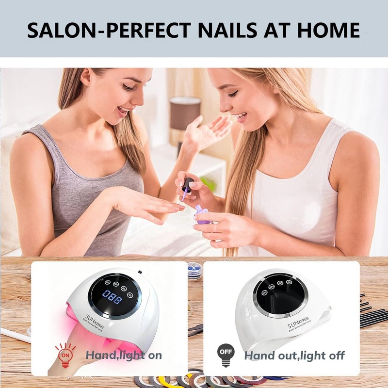 UV LED Nail Lamp, 500W Fast Curing Gel Nail Dryer,