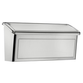 Architectural Mailboxes Venice™, Wall-Mounted Mailbox for Outside, Metal Stainless Steel Small Mail Box with Lock and Key Drop Box