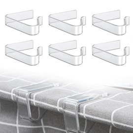 Pack of 6 Plastic Tablecloth Clips, Transparent Table Cloth Holder for 2-3.5 cm Table Christmas Home Wedding Party Indoor Outdoor Tables Camping
