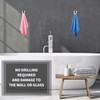 Boao 4 Pcs Self Adhesive Towel Hook Holder Grabber Stainless