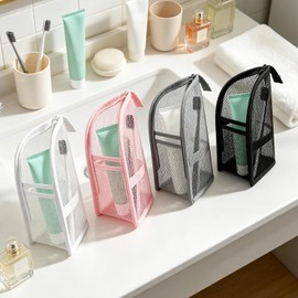 Standing Toiletry Bag Portable Travel Mesh Pouch 4PCS
