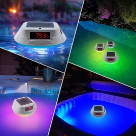 LED LED Pool Thermometers with Solar Charging and IP68 Design for Swimming Pool Aquariums Accessories