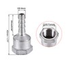 sourcing map 304 Stainless Steel Hose Barb Fitting Coupler, 8mm