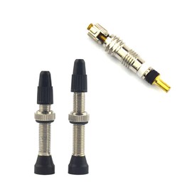 AIXXCUVQ Brass Valve Stem Tubeless Tire Valves Rustproof Waterproof Bikes Air Nozzle Wear-Resistant Removable Valves Caps, 48mm