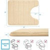 Homaxy Memory Foam Non-Slip Bath Mats, Soft Water-Absorbent Toilet /