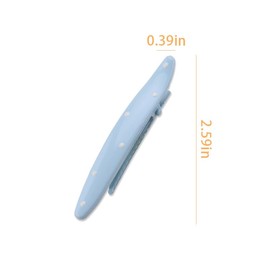 Womens French Barrette Hair Clips for Fine Thick Thin Hair, Blue Polka Dot Hair Clip for Women Girls French Hair Barrettes for Side Hair Clips for Women Makeup Hair Clips Cute Accessories