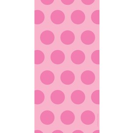 Creative Converting Dots Cello Bags, 11.25" x 5", Pink
