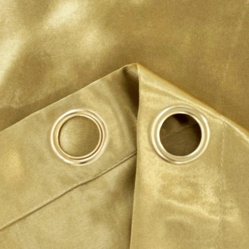 MYRU 1 Pair Semi-Blackout Gold Curtains for Living Room Bedroom