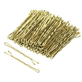 Penta Angel Hair Bobby Pins 50Pcs 2 Inch Wavy Hair Bun Styling Pin Clips Accessories for Women Girls Long Thick Thin Hair (Gold)