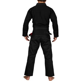 FUJI Elemental Brazilian Jiu Jitsu Gi, BJJ Uniform with Pearl Weave Jacket, made from Cotton Blend Black, Size A1
