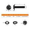 HAISHANG 10 pcs M5 x 16mm Flanged Button Head Socket