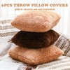 VitalCozy 6 Pcs Faux Fur Throw Pillow Covers Fluffy Couch
