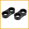 Partuto 4pcs Black AN10 19mm Car Hose Separator Clamp Adapter