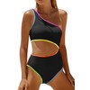Women's One Piece Swimsuit- One Shoulder Bathing Suit Cutout Tummy