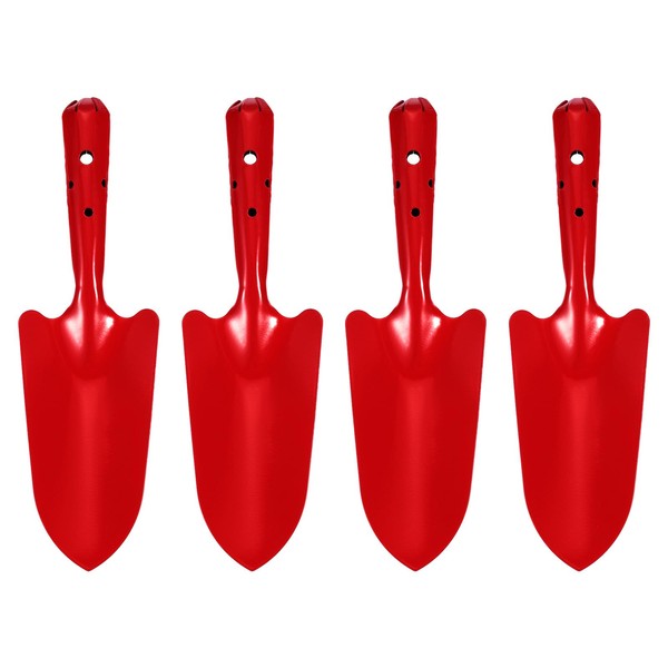 sourcing map 4pcs Mini Colorful Metal Hand Shovel 11" x