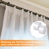 TORIHIKI 4 Pcs Curtain Ring Glide Tape, 16.4 Ft Smooth