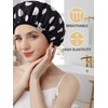 Years Calm Shower Caps For Women Reusable Waterproof，Pattern And Solid