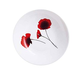 Luminarc Arcopal Bertille Soup Plate, 20cm, Red/White Floral