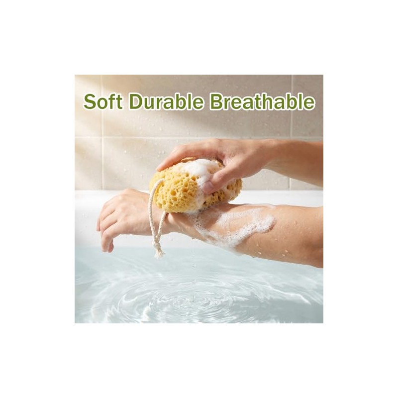 piezas de esponja de baño, esponjas marinas naturales para ducha,