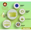 Olive Oil Tea Light Candles - 40 Pack - Clear