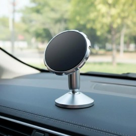 Soporte Para Coche De Aluminio Plateado Con Rotación Doble
