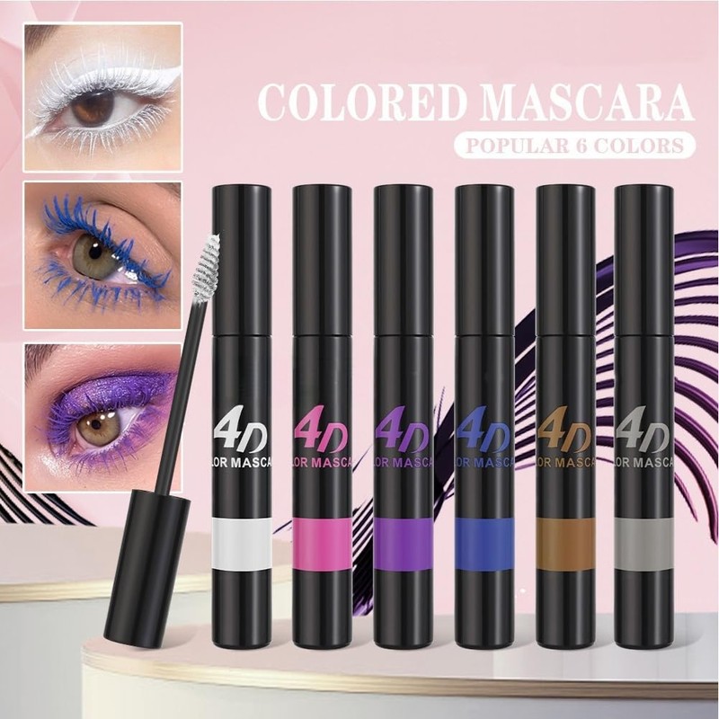 Color Mascara: 24 Hour Waterproof, Rolled, Dense, Long Time Keep,