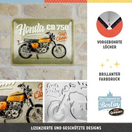 Nostalgic-Art Retro Tin Sign 15x20cm Honda - CB750 Four - Gift Idea for Bikers Metal Vintage Design