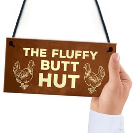 RED OCEAN Funny Chicken Coop Novelty Hanging Plaques Animal Pet Gift Garden Signs Gifts