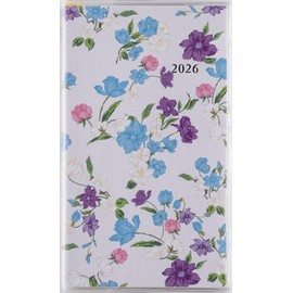 293 Raffiness Slim 3 Notebook, Takahashi Shoten 2026 Version, Floral Pattern Monthly Notebook