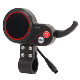 Fockety Acelerador de Pulgar Eléctrico con Pantalla LCD, Conector Impermeable de 6 Pines Panel de Visualización de Scooter Eléctrico con Modo de Potencia de Engranaje de Velocidad