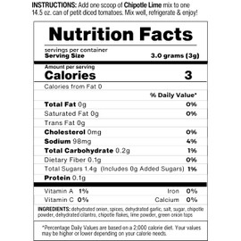 Fresh Chipotle Lime Salsa Seasoning Mix by GW Spice Co. – Mild Dry Salsa Packets for Homemade Salsas, Canning, & Dip – Makes 8 Pints of Mild Fresh Salsas – Versatile Meat Seasoning & Rub - Chipotle Lime Flavor