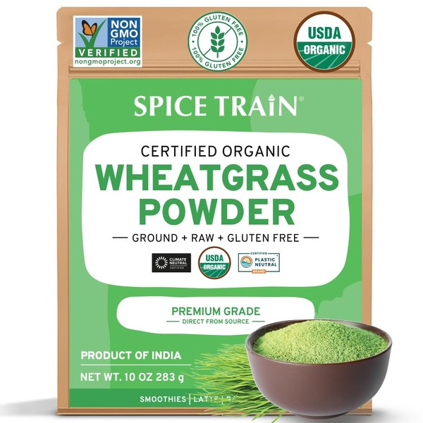HANDPICK USDA Organic Wheatgrass Powder (10oz) Rich Green Powder -