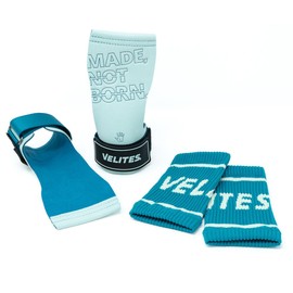 Velites I Quad Pro Hand Grips Size M I Professional Cross Training Gloves or Gymnastics I Suitable for Any Surface I Use with Magnesium I Design Without Holes I Includes Free Bands.