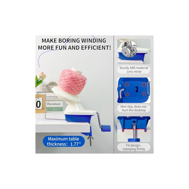 SPEENSUN Yarn Winder, Yarn Winder for Crocheting, Efficient Yarn Ball