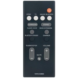 Replacement Soundbar Remote Commander FSR78 ZV28960 FSR78ZV28960 Supports for Yamaha Sound Bar Speaker ATS-1060 YAS-106 YAS-107 YAS-108 YAS-207 ATS-2070 ATS-1070 YAS-CU207 Front Surround System