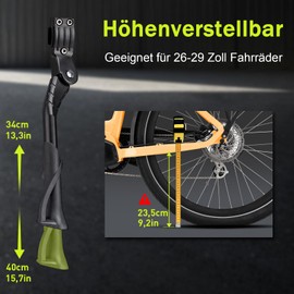 COCOLUMEN Bicycle Stand - 24-28 Inch Height Adjustable - Bicycle Stand Base up to 35 kg Load - Bicycle Centre Stand for E-Bike, Trekking Bike, Montain Bike, City Bike
