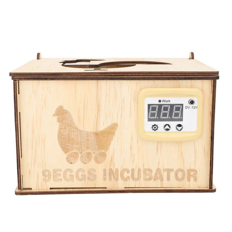 9 Egg Incubator Smart Pine Wood Efficient Thermostat Water Bed