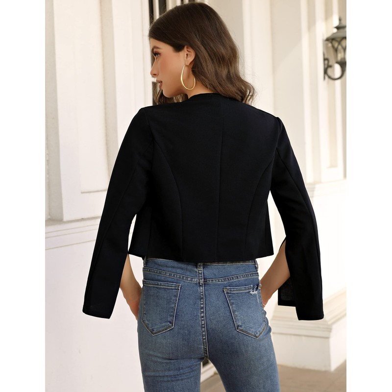 KOJOOIN Women's Bolero Long Sleeve Cardigan Elegant Festive Shoulder Jacket