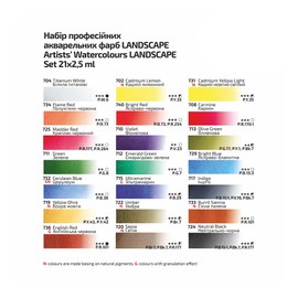 Rosa Gallery Watercolour Landscape 21 Pan Paint Set