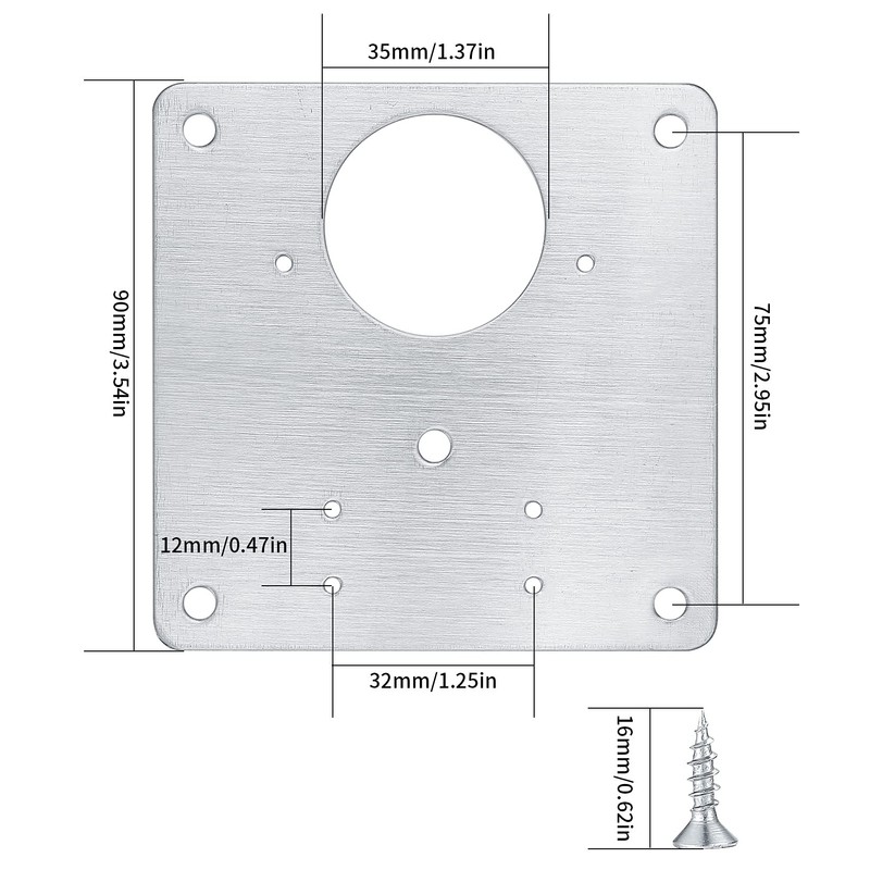 4 Pcs Hinges Repair Brackets, Stainless Steel Hinges Repair Plates,