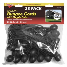 Keeper 06345 8" Canopy Bungee Cords With Toggle Balls