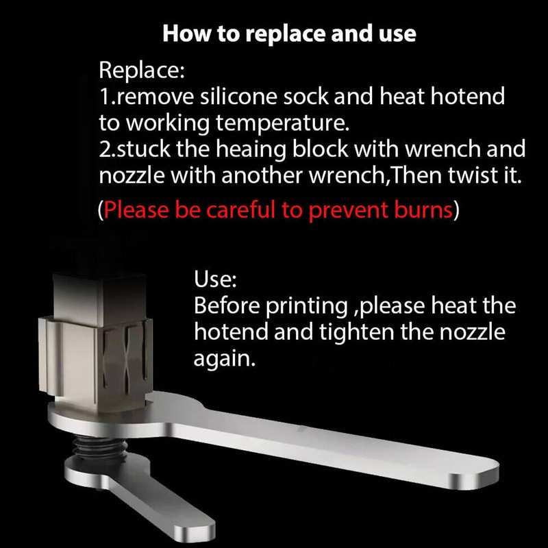 6 Hardened Steel Nozzles for Bambu Lab Printers, High Flow